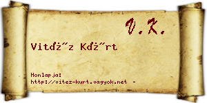 Vitéz Kürt névjegykártya